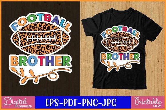 Football Brother Football Sticker Design: Graphics for Crafts & Content