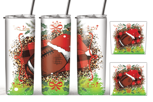 Football Christmas Tree Tumbler Wrap: Graphics & Crafts Asset Review