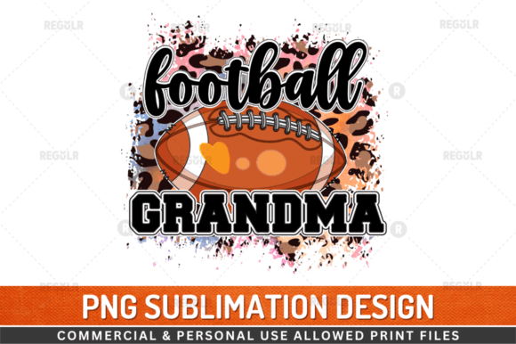 Football Grandma SUBLIAMTION Graphics for Crafts
