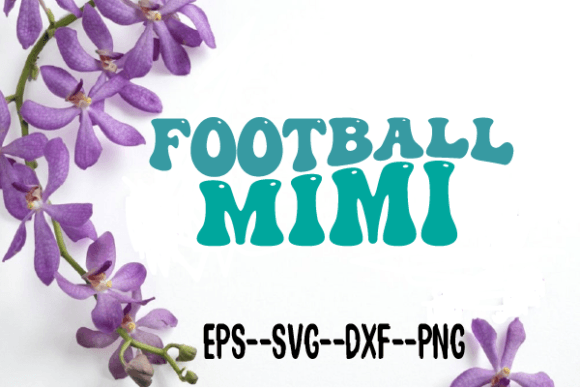 Football Mimi Retro Wavy SVG Graphics for Crafts