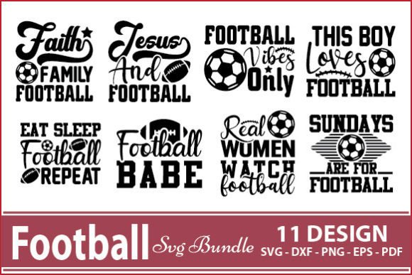 Football SVG Bundle: Graphics for Crafts & Marketing