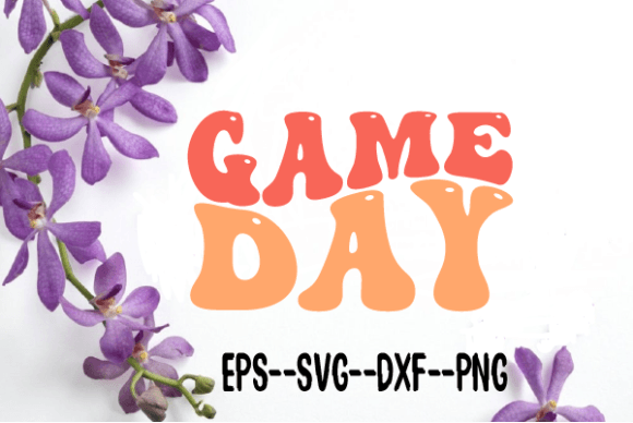 Game Day Football Retro Wavy SVG: Graphics for Crafts-Driven Branding