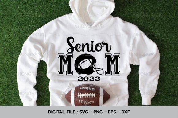 Senior Mom 2023 American Football, Lover Graphics