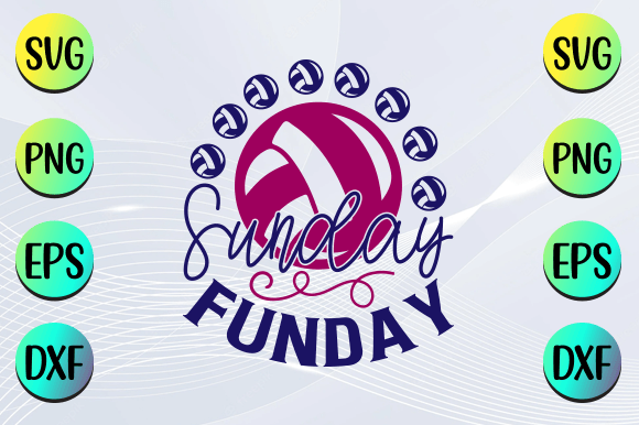 Sunday Funday, Football SVG Cut File: Graphics for Crafts & Playful Branding
